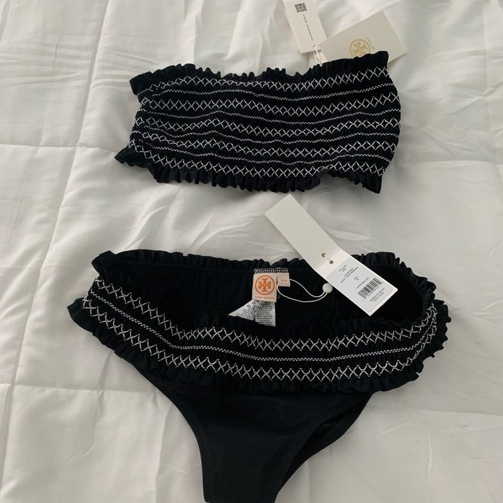 TORY BURCH SWIM NWT COSTA BIKINI SMALL TOP MEDIUM BOTTOM
